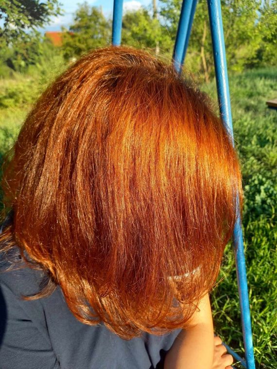 Rezultat real cu vopsea de par naturala Biorita